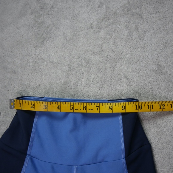 A&F YPB SculptLux Ultra High Rise 7/8 XS Short Blue Colorblock Athletic Leggings - Picture 6 of 12
